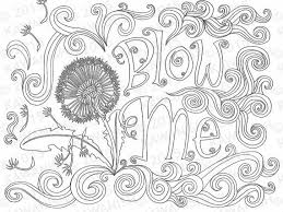 Blow Me Adult Coloring Page Dandelion Flower Gift Wall Art Funny Humor Coloring Pages Adult Coloring Page Adult Coloring