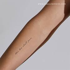 This could be the ultimate way of keeping someone close to you. This Too Shall Pass Temporary Tattoo Get It Here