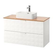 Un meuble lavabo aux dimensions idéales s'invite dans les plus petits espaces. Meuble De Salle De Bain Ikea Avec Porte En Relief Scandinave Ikea Godmorgon Ikea Sink Cabinet