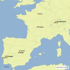 France switzerland germany map 1:1. Stepmap France Spain Portugal Switzerland Landkarte Fur Europe
