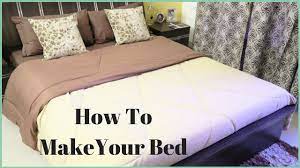 Lay top sheet, right side down, on the floor. How To Make A Bed How To Put A Bed Sheet On A Bed Youtube