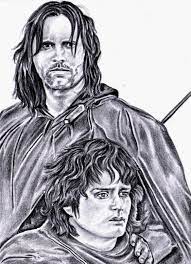 aragorn frodon coloriage tolkien de flocon neige