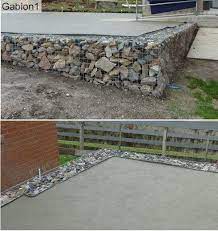 Gabion Retaining Wall To Concrete Driveway Detail Http Www Gabion1 Com Gabion Retaining Wall Gabion Baskets Gabion Wall