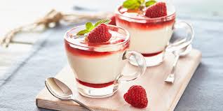 Panna Cotta Aux Framboises Framboise Panna Cotta Recette Panacotta