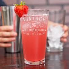 All in perfect balance, our singapore sling would rival the original created in raffels long bar in singapore. Vintage 1981 Etched 16oz Pint Beer Soda Glass 40th Birthday Aged To Perfection 40 Years Old Gifts Walmart Com Walmart Com