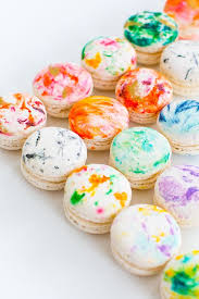 Diy Marbled Macarons Macaron Recipe Desserts Macaroon Recipes