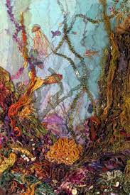 Underwater Fantasy Judith Baker Montano Fibre Artist Fabric Art Textile Fiber Art Fiber Art