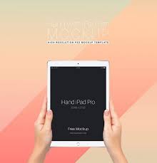 Hand Holding Ipad Pro Free Psd Mockup Template Get Free Resources