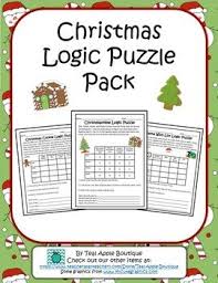 Printable logic puzzles for kids. These Christmas Themed Logic Puzzles Are Fun And Help With Critical Thinking And Problem Solving Skills Perfect For Logic Puzzles Problem Solving Skills Logic