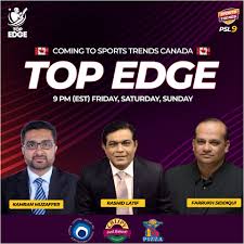 Sports Trends Canada - ALERT: New Prime Time show on Sports Trends 🇨🇦 TOP  EDGE, hosted by Farrukh Siddiqui, will feature Rashid Latif and Kamran  Muzaffer. The two finest voices in Cricket