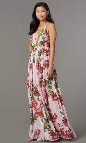 You will be outstanding wearing a tiered maxi dress or pleated maxi dress. Floral Print Pink Wedding Guest Maxi Dress Promgirl