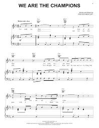 Queen we are the champions lyrics. Queen We Are The Champions Sheet Music Pdf Notes Chords Rock Score Guitar Chords Lyrics Download Printable Sku 114098