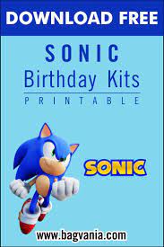 Free Printable Sonic The Hedgehog Birthday Party Kits Template Sonic Birthday Parties Sonic Birthday Hedgehog Birthday