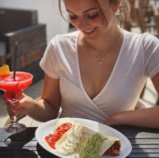 Fajita-Quesadilla ———————————————————- Is an entire Fajita too much for  you? Than try our Fajita-Quesadilla! It is a big flour tortilla, filled  with cheese, lettuce,tomatoes, grilled peppers, onions and your Choice of  chicken,