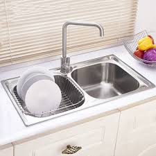 modern kitchen sink 2 bowls brushed