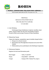 Proposal Pesantren Kilat Sma Teladan 2013