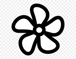 Black and white flowers clipart png. Small Black And White Flower Clipart Hd Png Download Vhv
