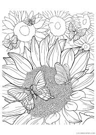 For boys and girls, kids and adults, teenagers and toddlers, preschoolers and older kids at school. Sunflower Coloring Pages And Butterflies Coloring4free Coloring4free Com