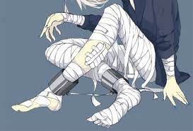 You can cut the length youneed. Injured Bandages White Blue Character Art Art Reference Poses Anime Boy Sketch