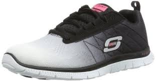 Skechers Flex Appeal New Arrival Women S Walking Shoe White Black 5 M Us Skechers Http Www Amazon Com D Walking Shoes Women Skechers Women Sneakers Fashion