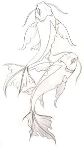 Wave Line Drawing Tattoo Koi Fish Tattoo No Waves By Koi Fish Drawing Fish Drawings Koi Art