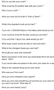 Check spelling or type a new query. Truth Questions For Spin The Nail Polish Truth Or Dare Truth Or Truth Questions Truth Or Dare Questions Dare Questions