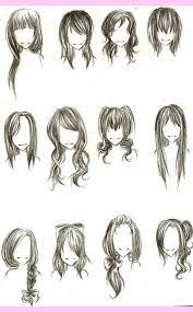 Girl Hairstyles How To Draw Hair Anime Hair Drawings