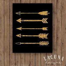 Gold Arrows Arrow Wall Art Arrow Decor Glitter Arrows