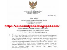 Termasuk pembatasan kegiatan bepergian ke luar daerah atau mudik, yang biasa menjadi tradisi regulasi itu mengatur pembatasan kegiatan bepergian ke luar daerah dan atau mudik atau cuti bagi. Surat Edaran Menpan Nomor 36 Tahun 2020 Tentang Larang Mudik Bagi Asn Pns Dalam Upaya Pencegahan Penyebaran Covid 19 Pendidikan Kewarganegaraan Pendidikan Kewarganegaraan