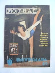 Nadia Comaneci On Cover Of Fotbal Magazine From July 1981 Romania Anglia 2 1 Nadia Comaneci Nadia Comaneci Perfect 10 Sports Magazine