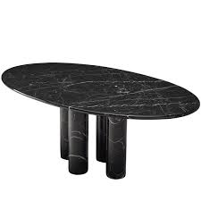 Rectangular dining tables blend seamlessly into traditional and contemporary spaces alike; Mario Bellini Il Colonnato Black Oval Dining Table For Cassina In 2021 Oval Table Dining Dining Table Marble Marble Table