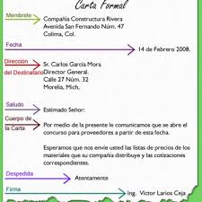 La despedida de una carta. Estructura De Una Carta Formal Resumen Con Ejemplos
