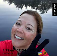 Running in cool city scenery