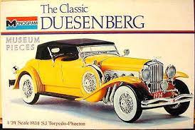 Monogram 1 24 Scale 1934 Duesenberg Sj Torpedo Phaeton Plastic Model Kits Cars Plastic Model Cars Plastic Model Kits