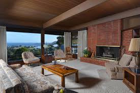 The aero leather ottomans and the blue sabine chairs are from room & board. Virtually Untouched Midcentury Overlooking The San Diego Bay Will Ask 2 5m Curbed