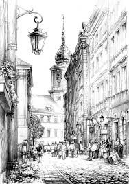 Swietojanska Street No 2 Perspective Art City Drawing Landscape Drawings