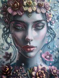 Here are two more from Mariola Budek 's Coloring Book. I did the main  picture with Prismacolor Premier Pencils and the background with one pink  and one green Spectrum Noir marker. Then