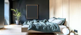 To warm up a bright bedroom without painting all the surfaces something other than classic white, cover one wall in a printed covering and another in a warm, neutral color. Colour Schemes For Bedroom As Per Colour Psychology Zameen Blog
