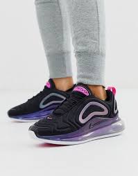 Nike Black And Pink Air Max 720 Sneakers In 2020 Black Nikes Nike Air Max Air Max