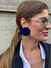 Tamara Silver Mirror & Animal Print Clip-On Earrings