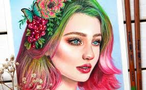 Dibujos de flores para todos los gustos son los que vas a encontrar en este artículo. Una Chica Con Flores En El Pelo Royal Talens