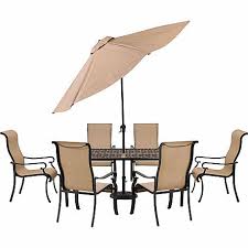 Check spelling or type a new query. Hanover Brigantine 7 Piece Outdoor Dining Set With Cast Aluminum Tabletop 9 Ft Umbrella Brigdn7pc Su At Tractor Supply Co