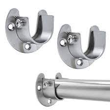 Cant hold weight of shower curtainelenaseattlethis rod keep slipping down to the top edge of out shower insert and resting on top of it if we hang a shower i plan to purchase curtain holders from home depot and use it as a plant hanger. 2 Pack Stainless Steel Closet Pole Sockets Heavy Duty Closet Rod End Supports U Shaped Flange Rod Holder With Screws For Wardrobe Bracket Shower Curtain Rod Walmart Com Walmart Com