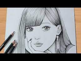 كيفية رسم وجه فتاة بقلم الرصاص للمبتدئين youtube book art sketches face drawing