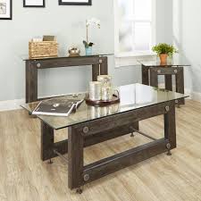 The design updates a classic silhouette with metal construction and a distressed dark bronze finish for a raw, urban edge. Knox Industrial Collection Coffee Table By Silverwood Overstock 13849572