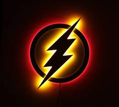The Flash Led Illuminated Superhero Logo Night Light Etsy Superhero Lamp Flash Wallpaper The Flash