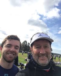 Mini Impromptu Rhodes reunion at the The Challenge in San Diego. Zach Hogan  '21(coaching in Seattle area), Japhy Wells '23 (coaching in the NorCal  area), and recent commit Seth Forstot '26 (St.