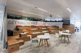 Inside Tns New London Office Office Design Inspiration Corporate Office Design Creative Office Space