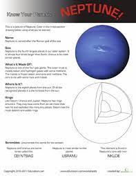Facts About Neptune Worksheet Education Com Neptune Facts Neptune Project Planet Project