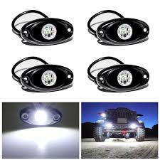 Amazon Com Yoneda Led Rock Lights 4pods Waterproof Led Neon Underglow Light For Car Truck Atv Utv Suv Jeep Offroad Boat Underbody Glow Trail Rig Lamp White Automotive